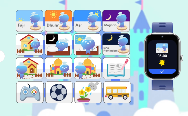 NOORWATCH - Montre Musulmane pour Enfants avec Prière & Coran