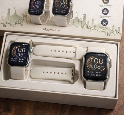 WATCH M9 - Montre Connectée Musulmane Adulte avec Prière & Qibla