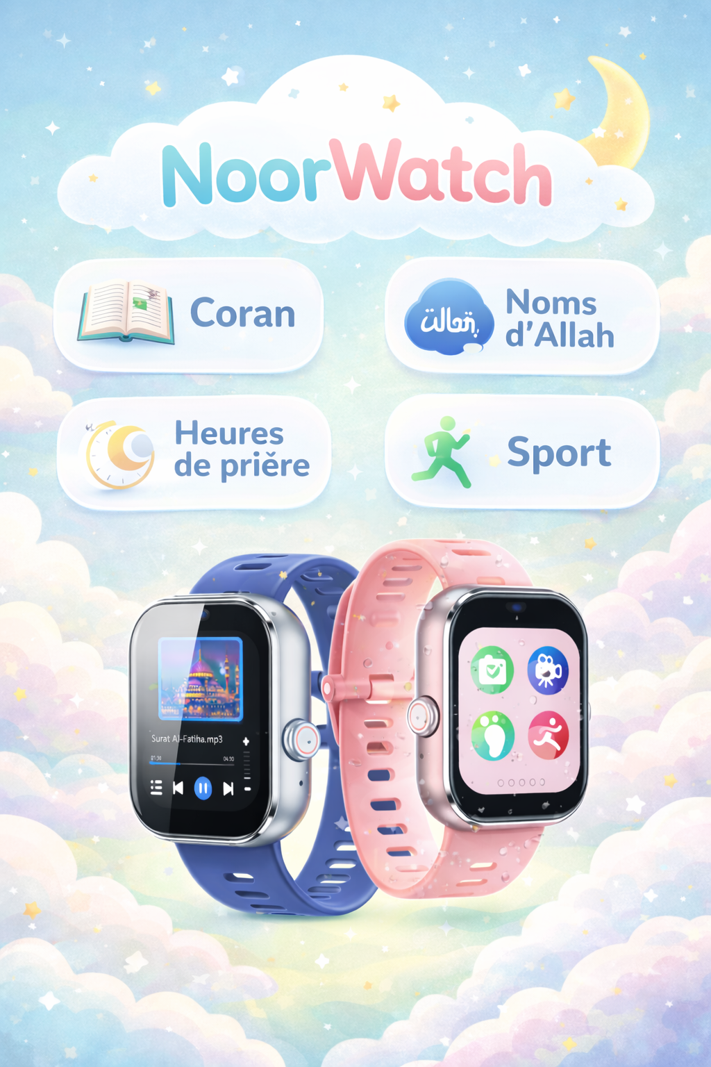 🌙 NOORWATCH – La première montre connectée musulmane pour enfants