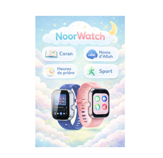 NOORWATCH - Montre Connectée Musulmane pour Enfants avec Prière & Coran